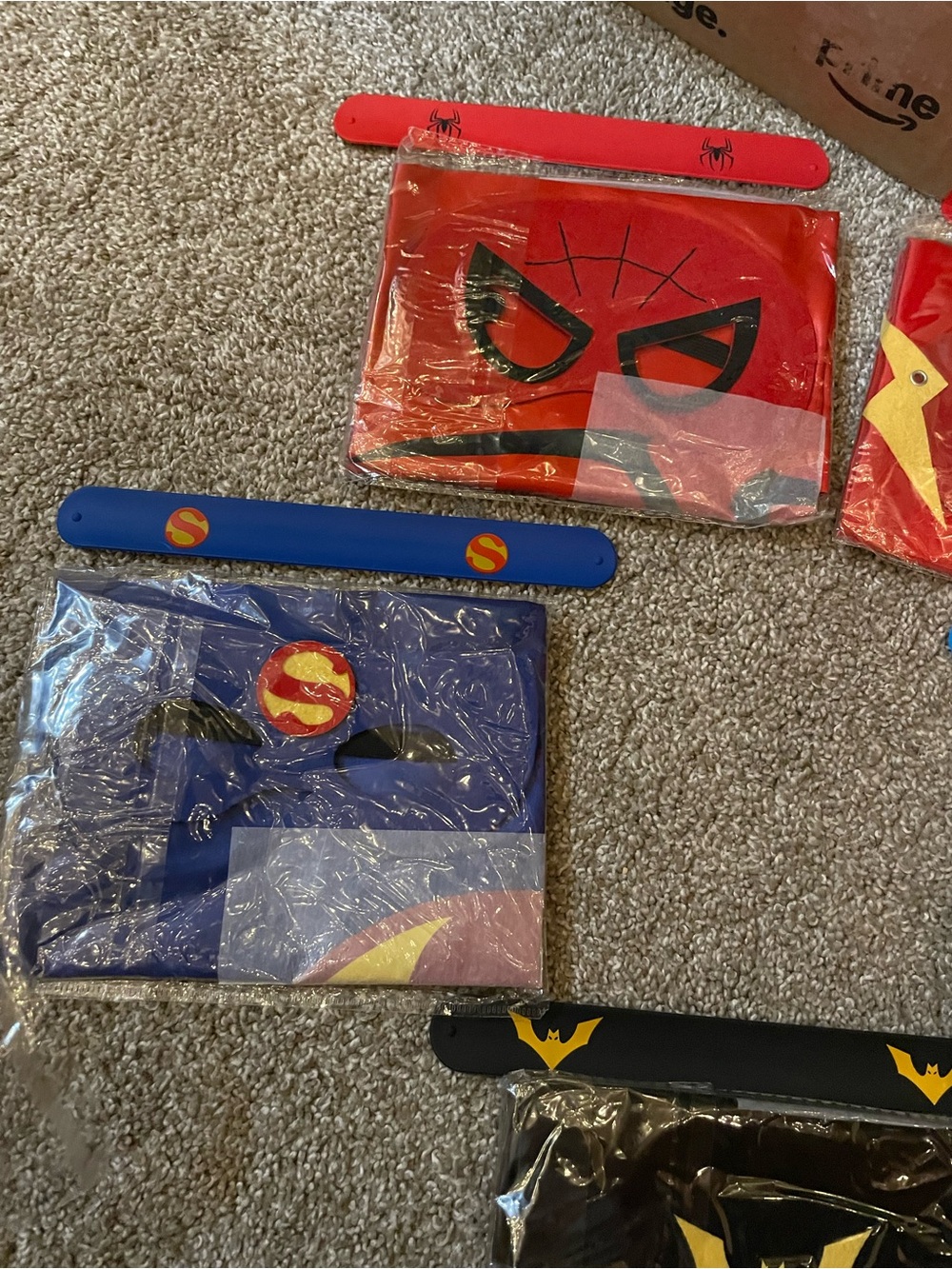 Marvel Kids Superhero Mask and Wristband Set - Blue, Red, Black, Yellow